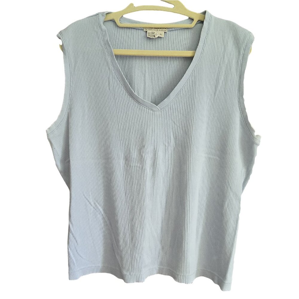 ROYAL ROBBINS Pale Blue  Cotton Ribbed Tank XL